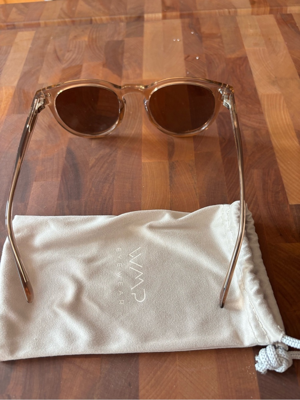 WMP Vivid Brown Transparent Frame Sunglasses